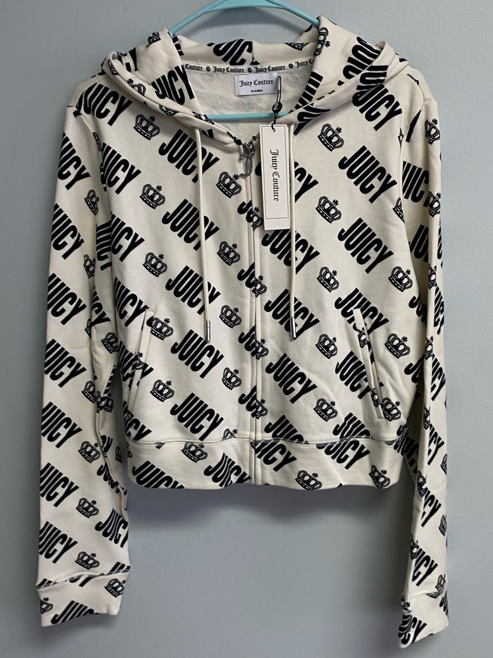NWT JUICY COUTURE FULL ZIP HOODIE - LARGE